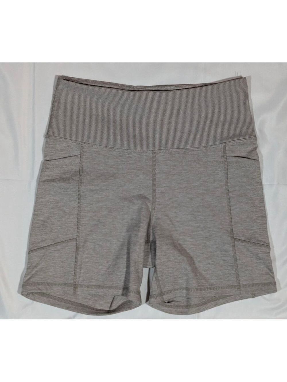 Zobha High Waist Athletic Shorts Gray Yoga Workout Small